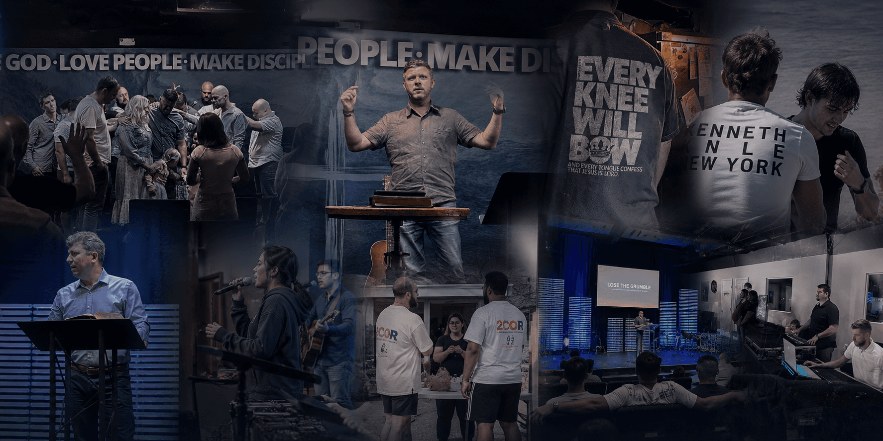 A collage of Kairos Church ministry moments