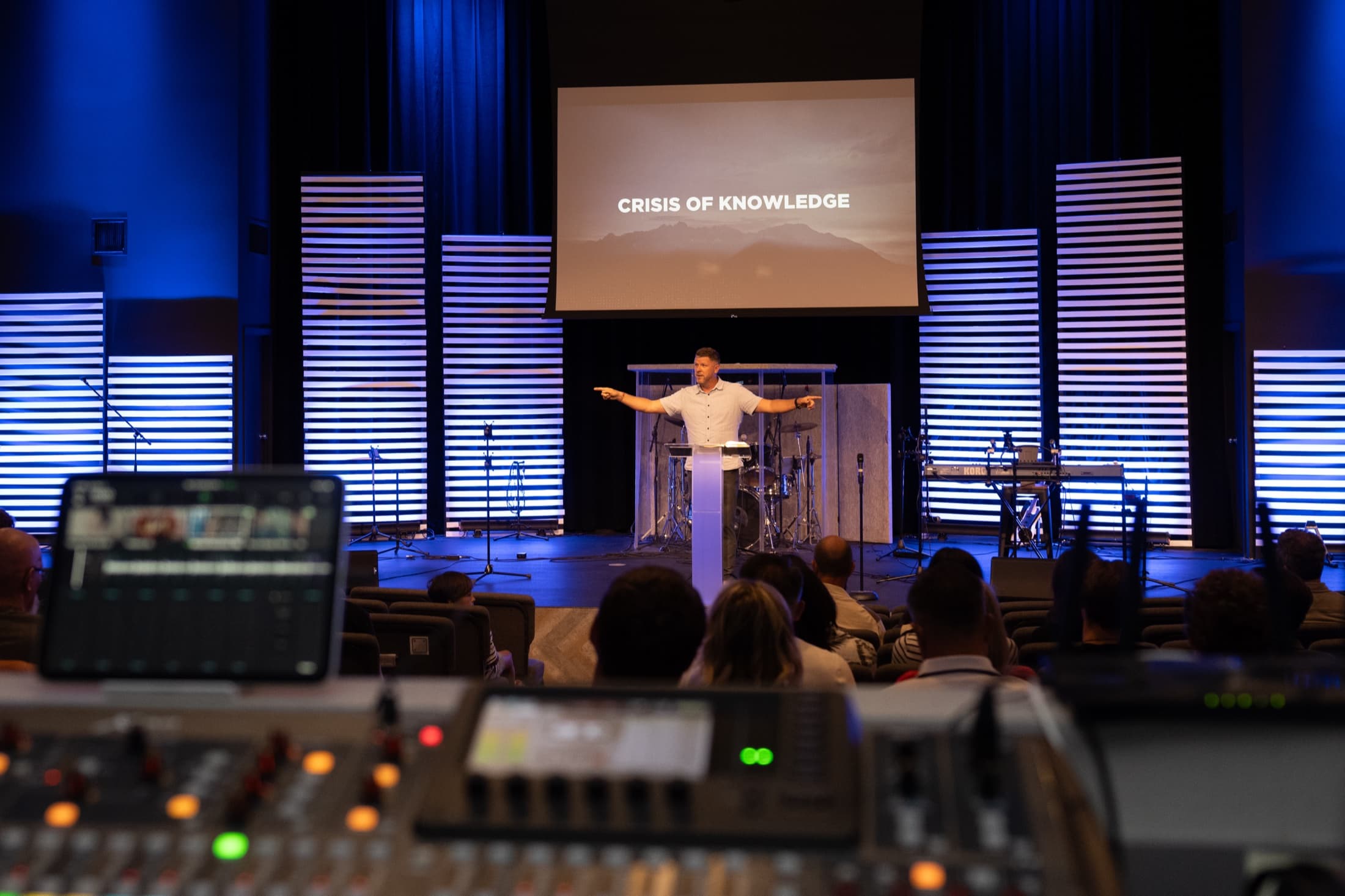Kairos Church gathered while the sermon is preached